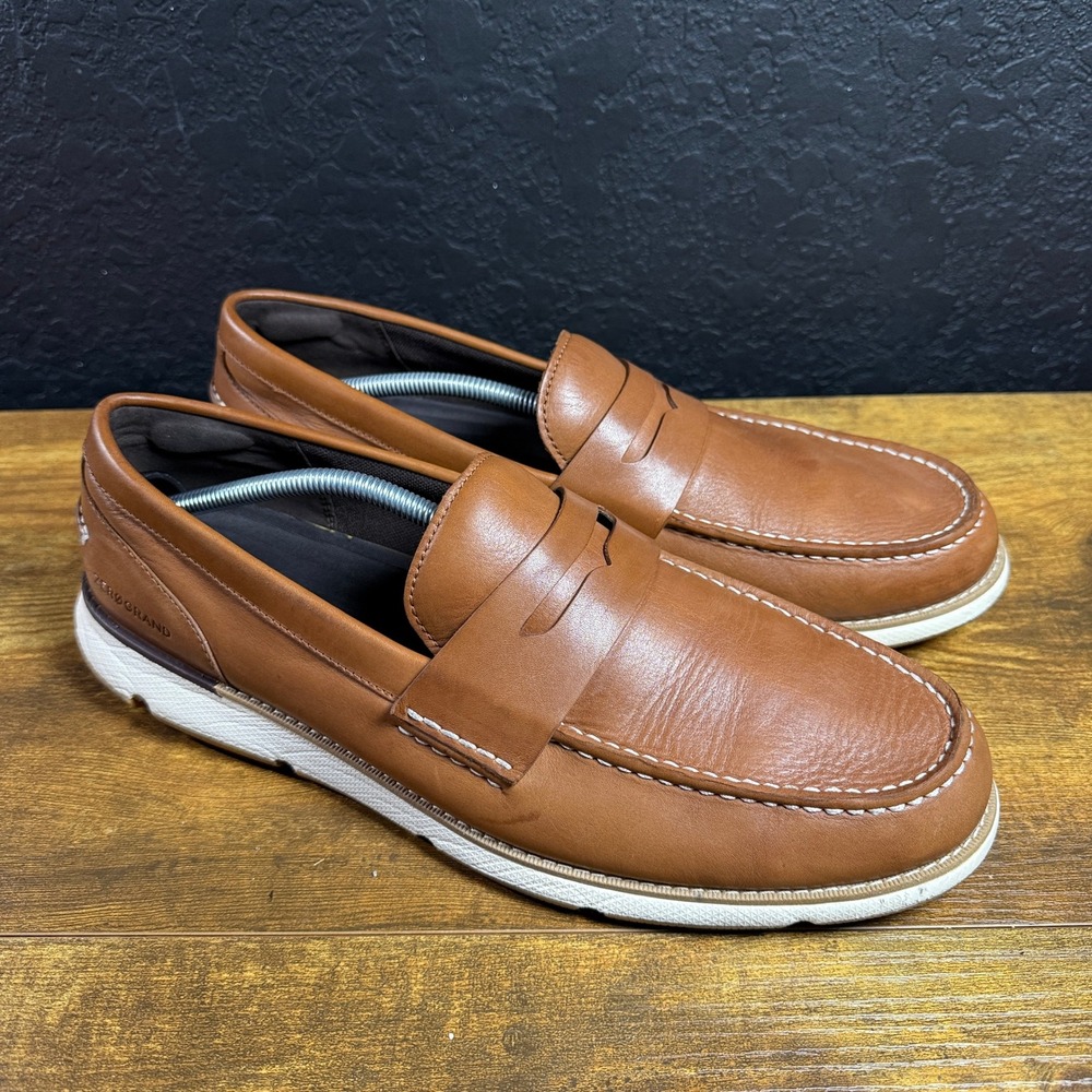 Cole Haan Zerogrand C34025 British Tan Leather Penny Loafer Mens 13M